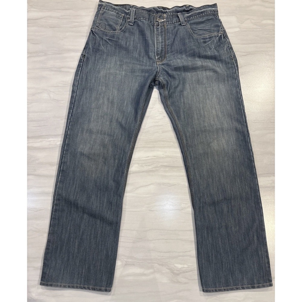 Levi's 514 Straight Fit Jeans Men's 38x32 Blue Light Denim Button Flap Pockets